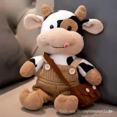 Boneca De Vaca Fofa , Calça De Alça De Brinquedo De Pelúcia Suéter Zodíaco Brincar Presente De Aniversário Infantil
