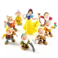 8 Pçs/Set Disney Filme Branca De Neve E Os Sete Anões Figura De Ação Príncipesa Da Bonecas Bonitas Coleção De Meninas Br