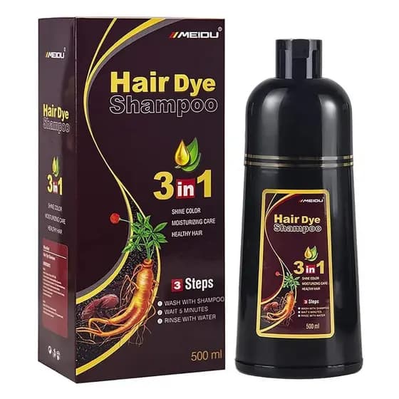 Shampoo de tingimento de cabelo de ação rápida Beauty, adequado para cabelos brancos femininos e cabelos brancos masculi