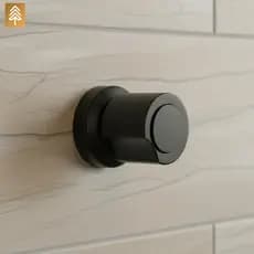 Acabamento Para Registro Padrão Docol C40 Fit Preto Fosco Pressão Gaveta 1/2 3/4 Volante em Metal