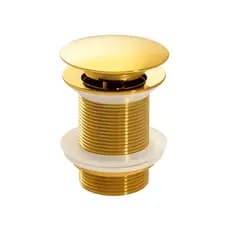 Válvula Click Up 7/8 Luxo Dourado Ralo Para Cuba Lavatório Banheiro Lavabo Metal Inox - Preço Promocional