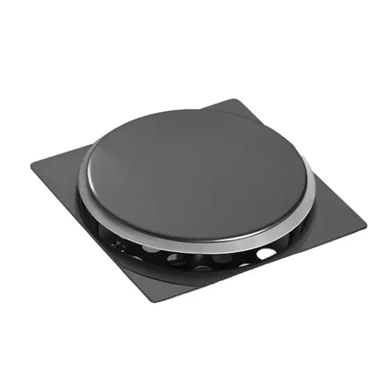 Ralo Click Inteligente Para Banheiro Inox Preto Super Luxo Cromado10x10CM