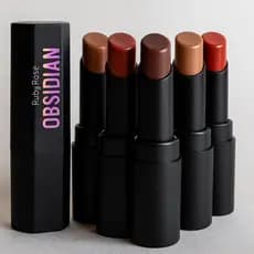 Batom Cream Satin Obsidian Ruby Rose – Alta Cobertura, Conforto e Brilho, 6 cores