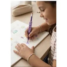 Identificador de Lápis com Nome Personalizado Infantil Volta às Aulas Colorido