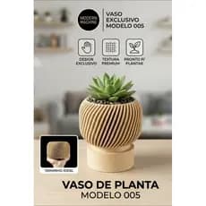 Vaso Decorativo Premium Ripado Moderno Para Plantas e Suculentas — Design Exclusivo