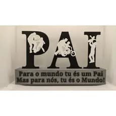 Enfeite Decorativo “PAI” Dia dos Pais | Presente em Impressão 3D | Decoração Personalizada para Pai