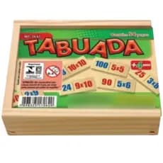 Tabuada 54 pçs Infantil Material Escolar Pedagógico Em Madeira Educativo Jott Play Em Mdf Original