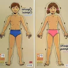 Esquema Corporal Mdf 22 Peças Biologia Em Madeira Material Educativo Original Masculino e Feminino