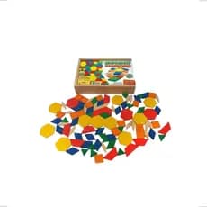 Mosaico Geométrico 100 Peças Material Educativo Criança Escolar Criatividade Colorido Pedagógico