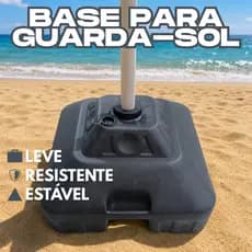 Suporte Para Ombrelone Base Para Guarda-Sol Praia Reforçado Água ou Areia 21 Litros