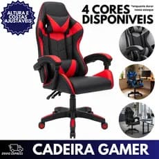 Cadeira Gamer Executiva Ergonômica Reclinável Para Setup Escritório Home Office Conforto Premium