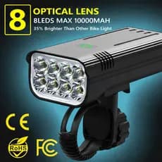 Luz De Bicicleta USB Recarregável Farol 30000LM Lanterna Banco Do Poder À Prova D'água