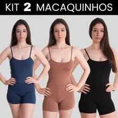 Kit 2 Macaquinho Fitness Blackout Alcinha Slim Zero Transparência Academia Macacão Crossfit