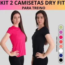 Kit 2 Camisetas Dry Fit Feminina Esporte Academia Yoga