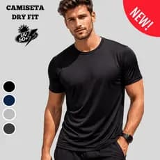 Camisa Dry Fit Masculina Proteção UV 50+ Camiseta Treino Academia Corrida Esportes em Geral Termica