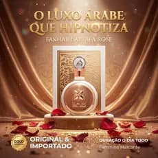 Perfume Árabe Lattafa Fakhar Rose EDP 100ml Feminino Importado 100% Original Doce Baunilha e Almíscar Sensual