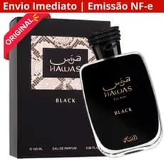 Perfume Árabe Masculino Rasasi Hawas Black EDP 100ml Original Lacrado Importado Frutado e Amadeirado