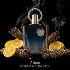 Afnan Supremacy Incense EDP Masculino Importado 100ml Original Árabe Oud Couro Fumaça Âmbar Sofisticado Premium