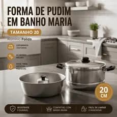 forma pudim pudinzeira banho maria n 20 Aluminio