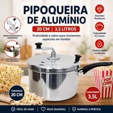 pipoqueira aluminio panela de pipoca n 20