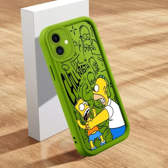 Capa Para iPhone 11 Capinha De Simpson Celular Macio Case Verde Rosa Vermelha 1897 TY