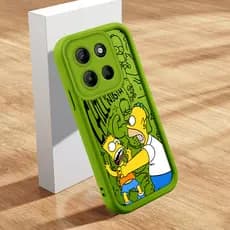 Capa Para Motorola Moto G15 Capinha De Simpson Celular Macio Case Verde Rosa Vermelha 1897 TY