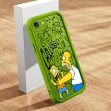 Capa Para iPhone 7 8 SE 2020 2022 Capinha De Simpson Celular Macio Case Verde Rosa Vermelha 1897 TY