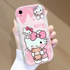 Capinha Para iPhone XR Capa Protetora De Silicone Celular Transparente Borda Ondulada 3090 NYW
