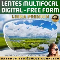 Par Lentes Multifocal Digital Free- Form Especiais Premium para grau óculos astigmatismo