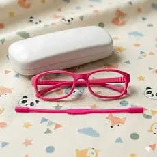 Kit Armação Óculos Infantil Inquebravel, Silicone Resistente Flexível + Cordinha + Estojo Proteção