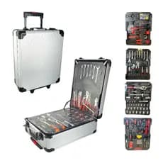 Kit Maleta De Ferramentas C/ Rodas 187 Peças Profissional