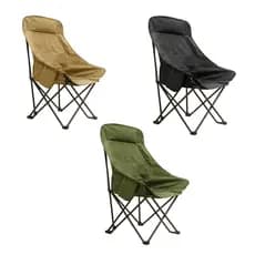 Cadeira De Camping Dobrável Portátil Reforçada Com Bolso Lateral