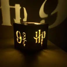 Luminária Decorativa Harry Potter Caixa MDF com Vela LED