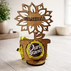 Kit Porta Bombom Personalizado Gratidão Em MDF 3mm Premium Lembrancinha