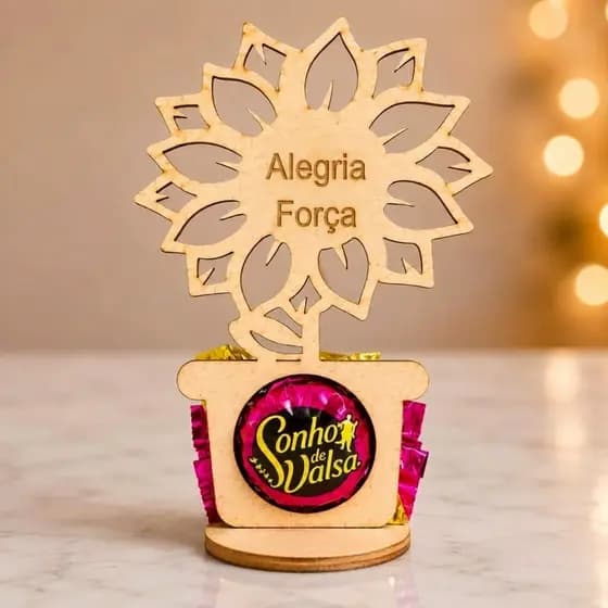 Kit Porta Bombom Força Alegria Em MDF Premium Lembrancinha