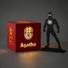KIT Luminária e 2 Totens Homem-Aranha MDF Iluminação Criativa e Personalizada