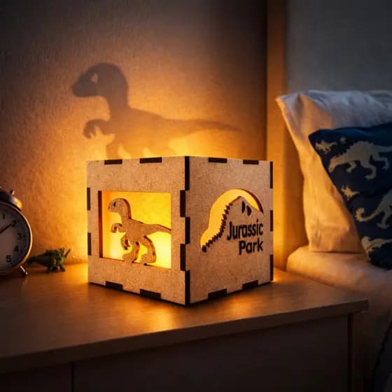 Kit 20 Luminárias Jurassic Park Decorativas Em MDF Para Quarto