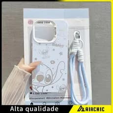 Capa Capinha Para iPhone 17 PRO MAX 16 11 12 13 14 15 pro xs XR 7+ 8+ com estampa de Stitch cute