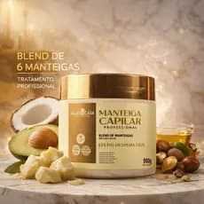Máscara Capilar Desmaia Cabelo 1 Minuto 500g | 6 Manteigas | Nutrição Profunda | Anti Frizz | Salão In Casa