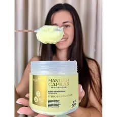 Máscara Capilar Alisa e Nutre 1 Minuto | 6 Manteigas | Desmaia Cabelo | Anti Frizz | Salão In Casa