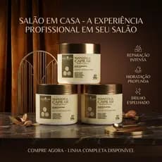 Kit 3 Máscaras Capilares 500g | 6 Manteigas | Desmaia Cabelo em 1 Minuto | Nutrição Profunda | 1,5kg | Salão In Casa