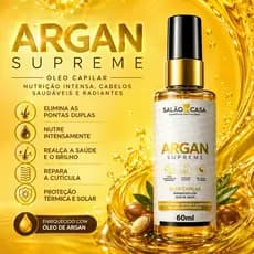 Óleo de Argan Nutritivo 60ml | Nutrição Profunda | Reparação das Cutículas | Brilho Intenso | Salão In Casa