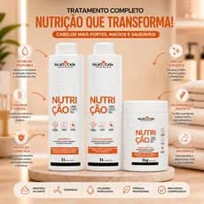 Kit Cronograma Capilar 3 Passos | Hidratação, Nutrição e Reconstrução | Tratamento Profissional | Salão In Casa