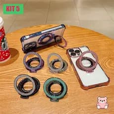 Kit 5 Suporte Anel Celular Suporte Para Capa De Celular Brilhante KZJ007