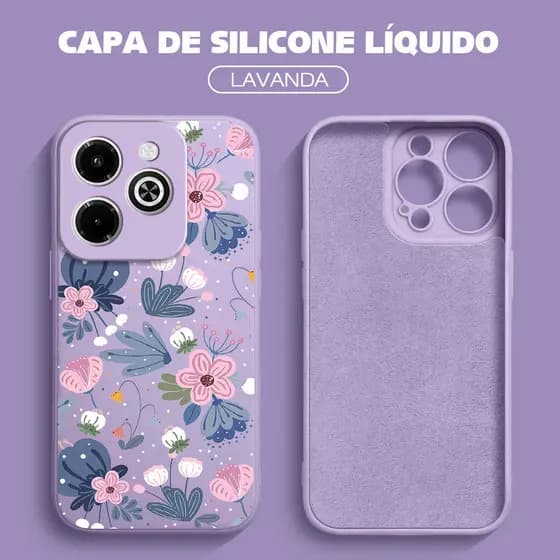 Capinha Flor Para Infinix Smart 8 Pro HD Plus Hot 40i Capa Macia Silicone Aveludada Protetora Case YT 0375