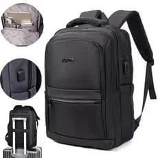 jiesipoteMochila de nylon impermeável reforçada com SUB interfaceCor preto/cinza
