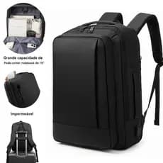 Mochila Masculina Resistente À Água De Grande Capacidade , Confortável , Respirável , Casual , Bolsa Para Laptop De Viag