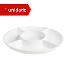Kit 1und Petisqueira Redonda Molheira Queijo Frios Petiscos Amendoim Festa Churrasco Eventos