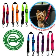 Cinto De Segurança Pet Com Amortecedor Universal Para Cachorros Compatível Com Todos Os Carros