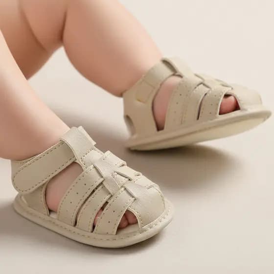 Sandália Bebê Menino Franciscana Sapatinho Infantil Fechado Unissex Confortável RN